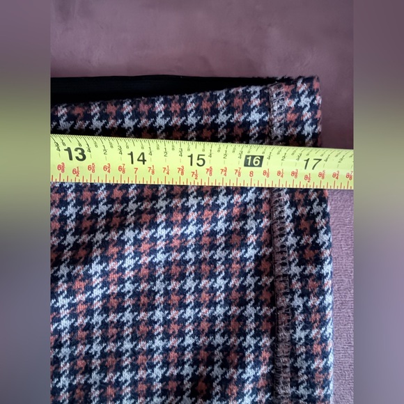 Anthropologie Maeve The Margot flare cropped pants houndstooth L - Picture 7 of 8